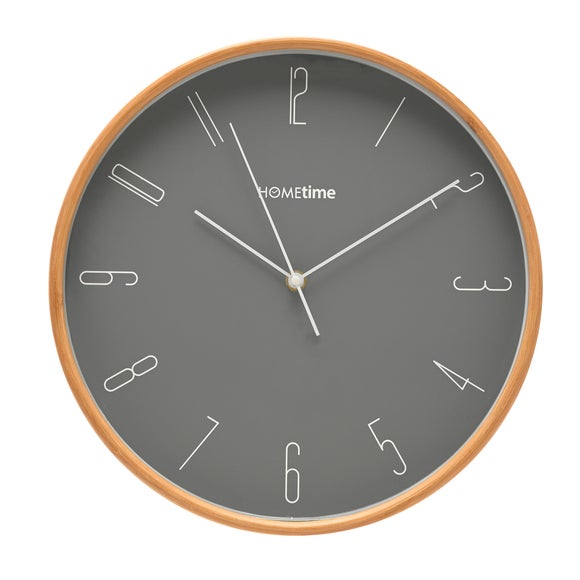 Hometime Bamboo Round Wall Clock