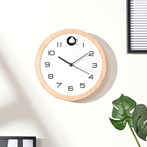 Interval Modern Round Cuckoo Wall Clock