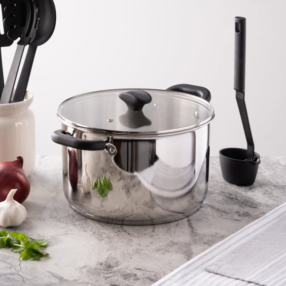 Stainless Steel Covered Stock Pot, 24cm