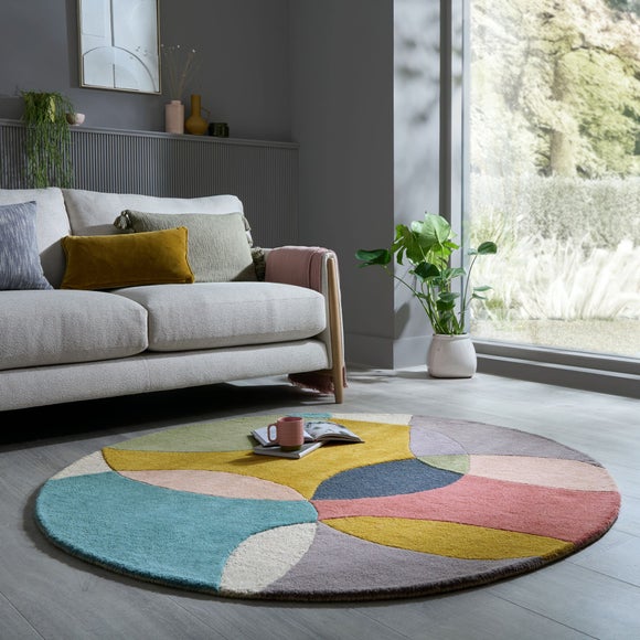 Glow Wool Modern Round Rug