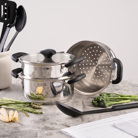Stainless Steel 3 Tier Steamer, 18cm