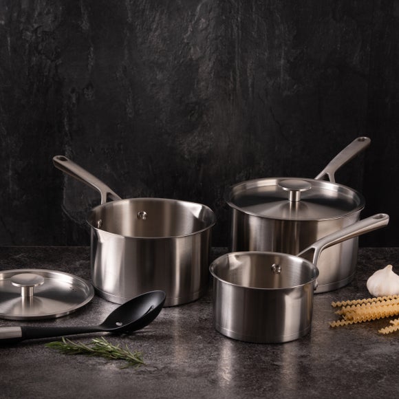 Stainless Steel 3 Piece Pan Set
