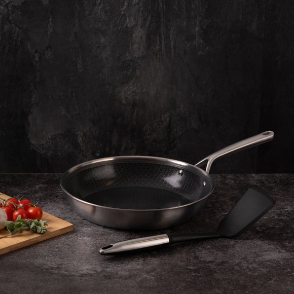 Textured Triply Stainless Steel Frying Pan