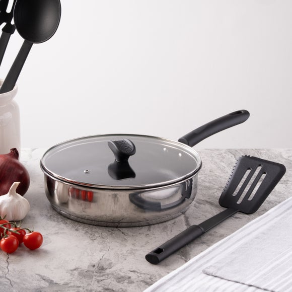 Stainless Steel Covered Saute Pan