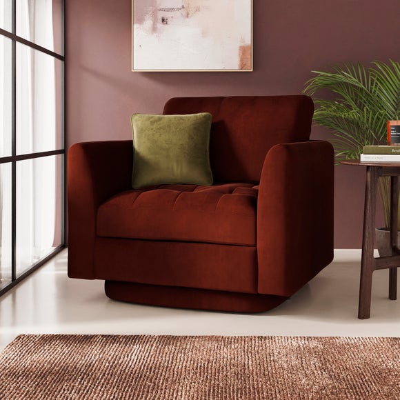 Max Velvet Swivel Chair