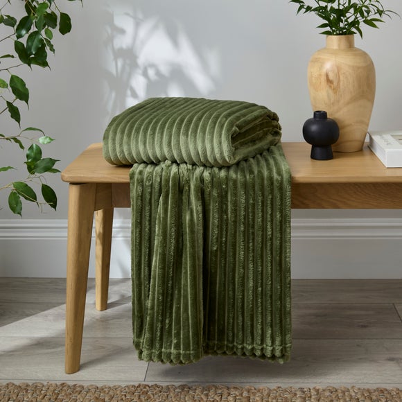 Ribbed Fleece Throw 200cm x 200cm