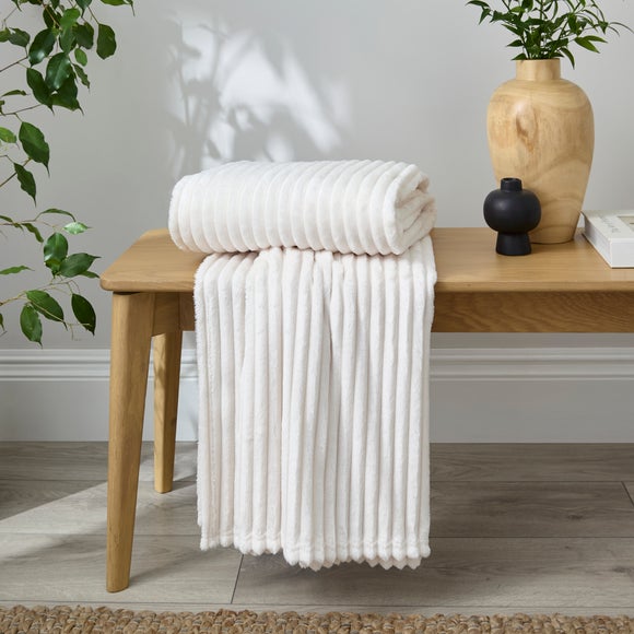 View Ribbed Fleece Throw Blanket 200cm X 200cm View Ribbed Fleece Throw Blanket 200cm X 200cm