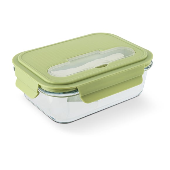 Core Home Glass Lunch Box with Cutlery
