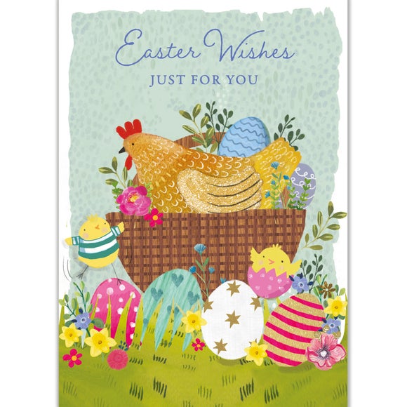 Easter Wishes Hen Card Pack