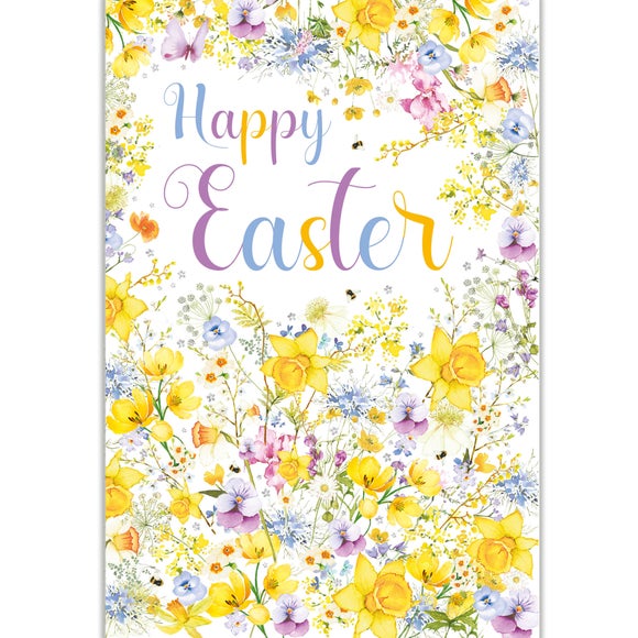 Happy Easter Floral Card