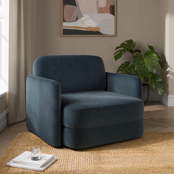 Kinsley Velvet Fold Out Single Sofa Bed