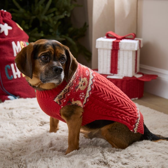 Fair Isle Reindeer Dog Jumper