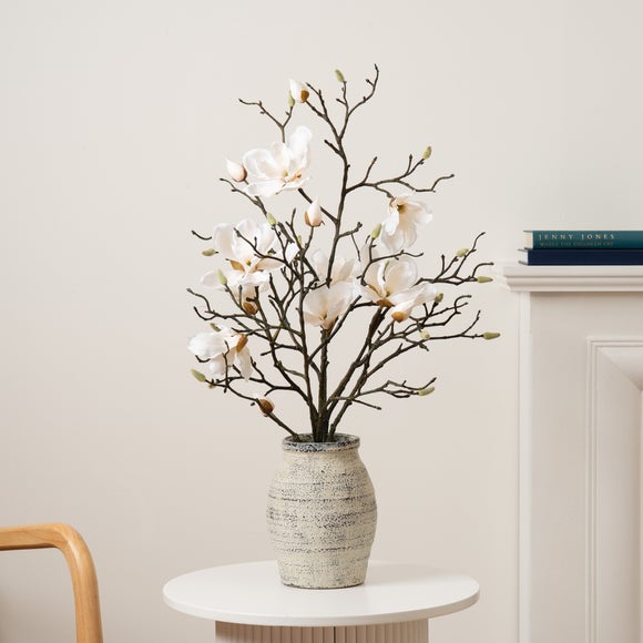 View Artificial Magnolia In Resin Pot View Artificial Magnolia In Resin Pot