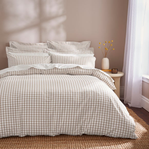 View Portloe Woven Gingham 100 Cotton Duvet Cover & Pillowcase Set View Portloe Woven Gingham 100 Cotton Duvet Cover & Pillowcase Set