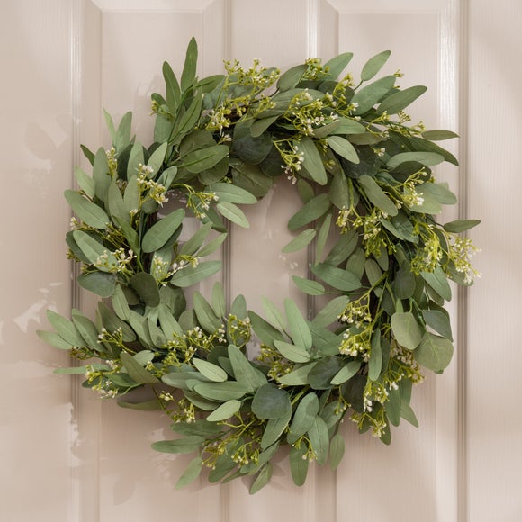 Artificial Eucalyptus & Gypsophila Wreath