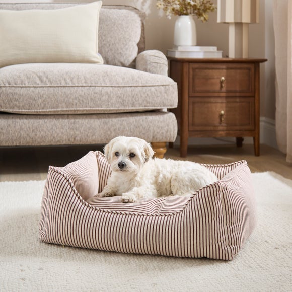 Ticking Stripe Box Pet Bed