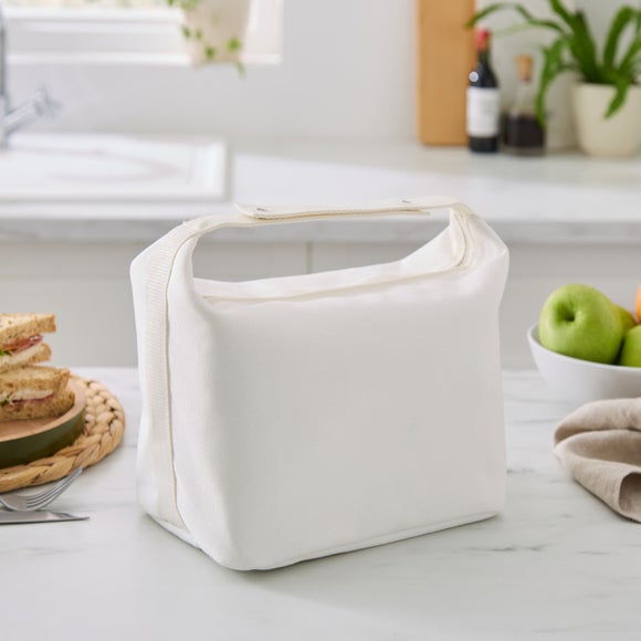 Photo of adjustable strap canvas lunch bag