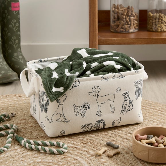 Dog Print Storage Basket