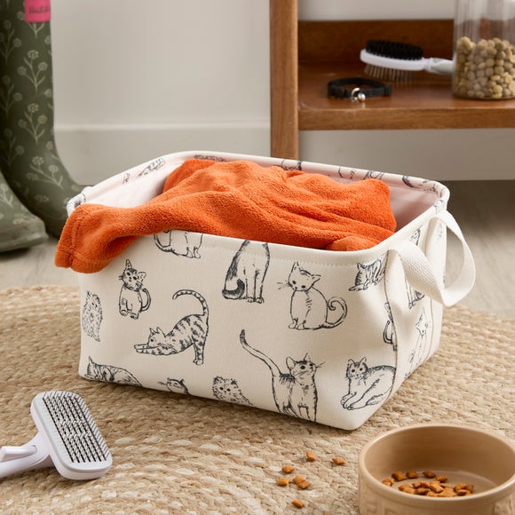 Cat Print Storage Basket