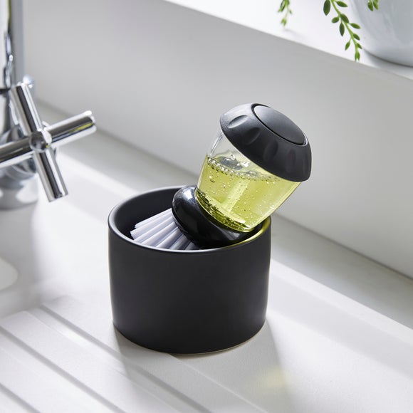 Refillable Palm Brush with Holder
