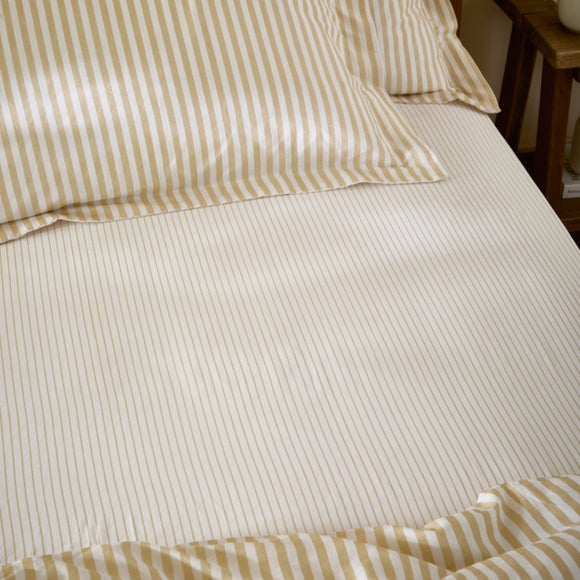Hebden Narrow Stripe 100% Cotton Fitted Sheet