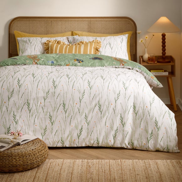 Photo 3 of Furn. Meadow Flora Polycotton Duvet Cover & Pillowcase Set