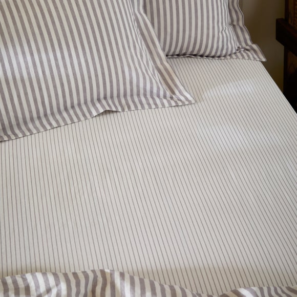 Hebden Narrow Stripe 100% Cotton Fitted Sheet