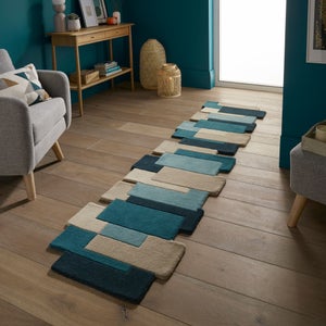 Collage Modern Cut-out Wool Runner