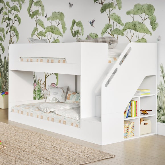 Deimo Staircase Low Bunk Bed Frame