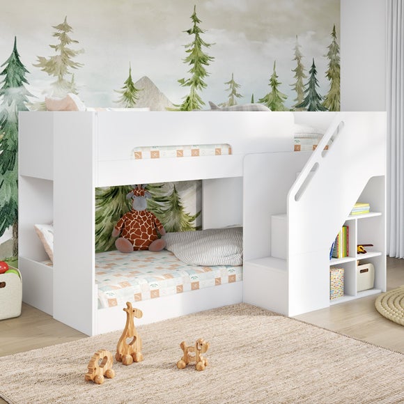 Phobo Staircase Low Bunk Bed Frame