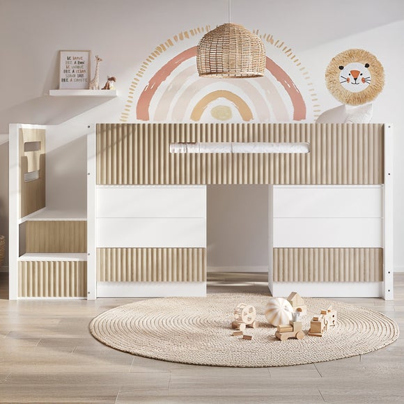 View Luca Midsleeper Bed Frame With 3 Drawer & 2 Chests View Luca Midsleeper Bed Frame With 3 Drawer & 2 Chests