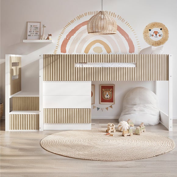 Luca Midsleeper Bed Frame with 3 Drawer & 1 Chest