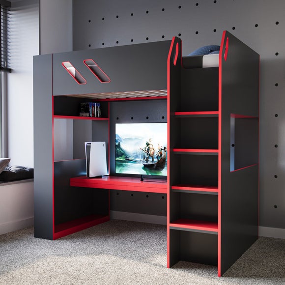 Orbit Gaming High Sleeper Bed Frame with Desk