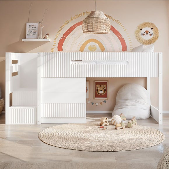 View Luca Midsleeper Bed Frame With 3 Drawer & 1 Chest View Luca Midsleeper Bed Frame With 3 Drawer & 1 Chest