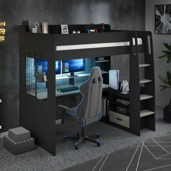 View Kyrk Gaming High Sleeper Bed Frame View Kyrk Gaming High Sleeper Bed Frame