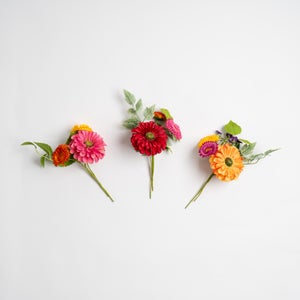 Set Of 3 Artificial Multi Floral Mini Posies
