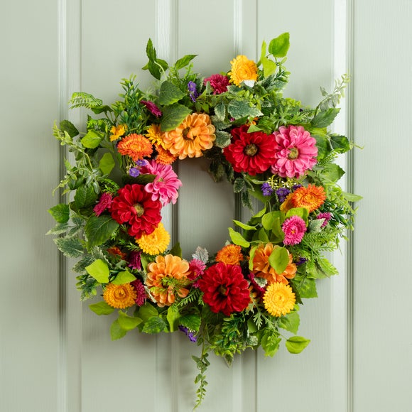 Artificial Multi Floral Wreath