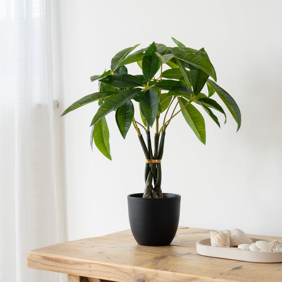 Artificial Fortune Tree in Black Plant Pot