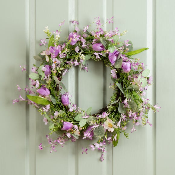 Click to view product details and reviews for Artificial Tulip Wreath.