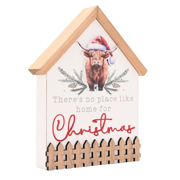 Photo 2 of The Christmas Gift Co Highland Cow House Plaque