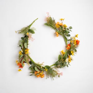 Artificial Rustic Forsythia Poppy Garland