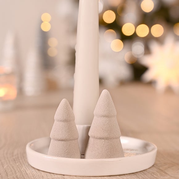 The Christmas Gift Co Christmas Trees and Candle Tray Ornament