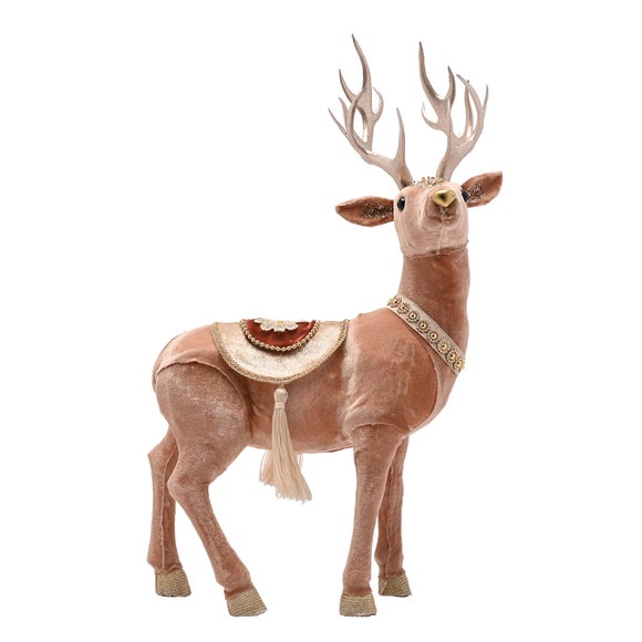 The Christmas Gift Co 43cm Gold Standing Deer Decoration