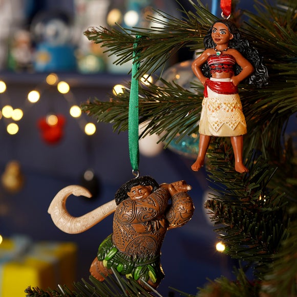View Disney Set Of 2 Moana And Maui Hanging Decorations