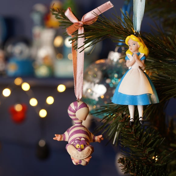 View Disney Set Of 2 Alice And Cheshire Cat Hanging Decorations