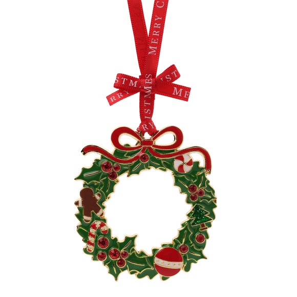 Click to view product details and reviews for The Christmas Gift Co Regal Tidings Collectable Wreath Tree Decoration.