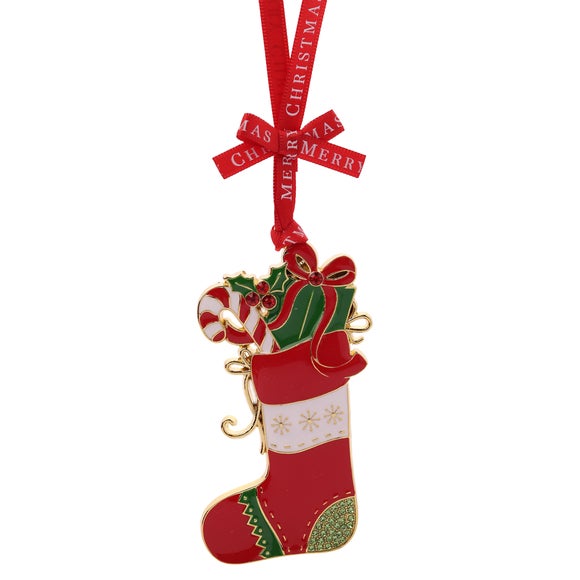 The Christmas Gift Co Regal Tidings Collectable Stocking Tree Decoration