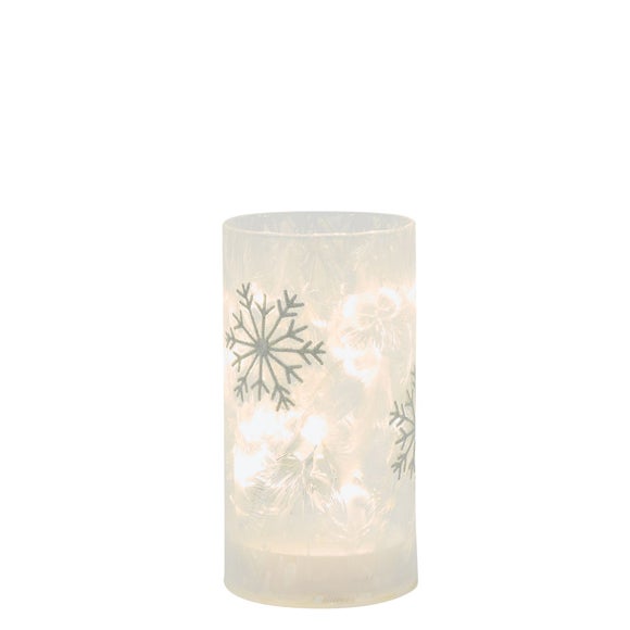 The Christmas Gift Co LED Tube Light with Snowflake Design