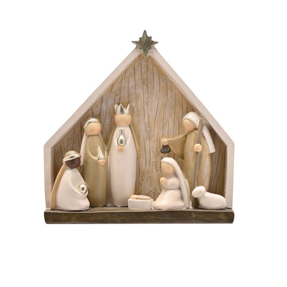 The Christmas Gift Co Nativity Stable Scene Ornament