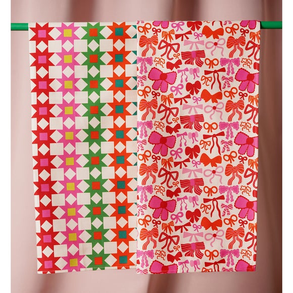 Click to view product details and reviews for Raspberry Blossom Set Of 2 Christmas Bows Tea Towels. Click to view product details and reviews for Raspberry Blossom Set Of 2 Christmas Bows Tea Towels.